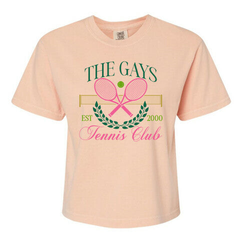 The Gays Tennis Club Women's Comfort Colors Heavyweight Boxy Tee