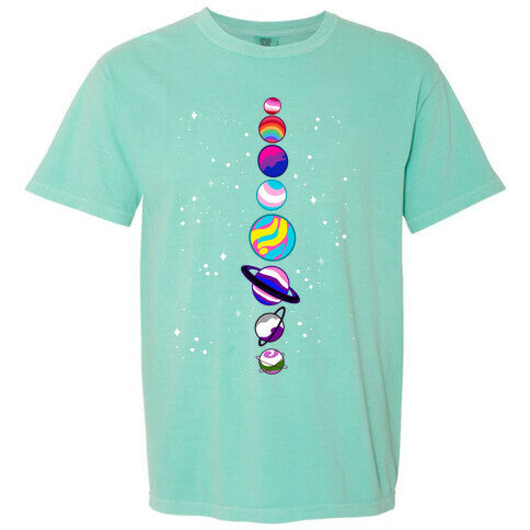 LGBTQ+ Planets Comfort Colors Heavyweight Tee