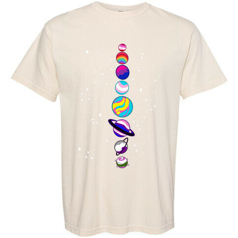 LGBTQ+ Planets Comfort Colors Heavyweight Tee