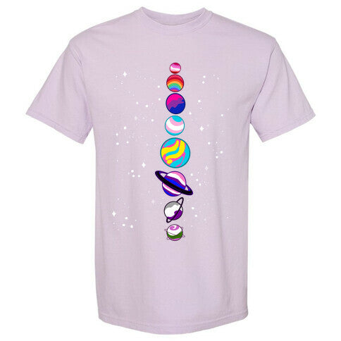 LGBTQ+ Planets Comfort Colors Heavyweight Tee