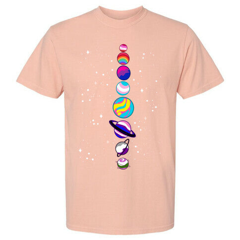 LGBTQ+ Planets Comfort Colors Heavyweight Tee