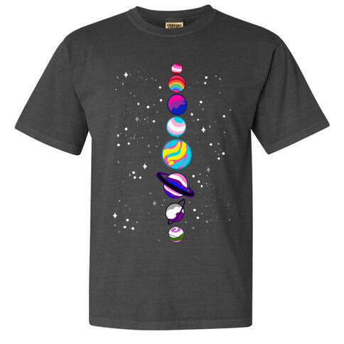 LGBTQ+ Planets Comfort Colors Heavyweight Tee