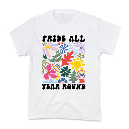 Pride All Year Round Abstract Florals Kids Tee