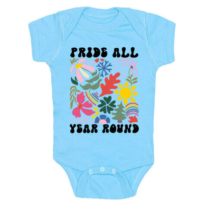 Pride All Year Round Abstract Florals Baby One-Piece