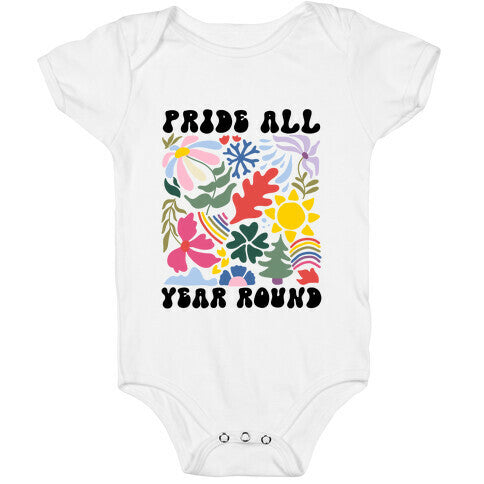 Pride All Year Round Abstract Florals Baby One-Piece