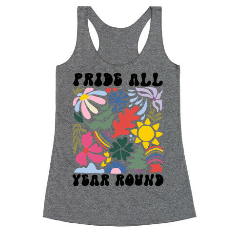 Pride All Year Round Abstract Florals Racerback Tank