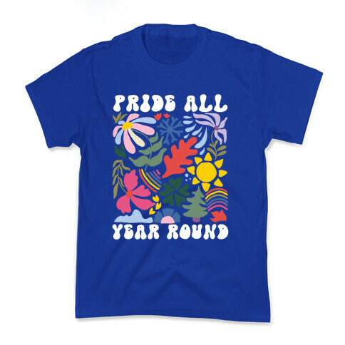 Pride All Year Round Abstract Florals Kids Tee