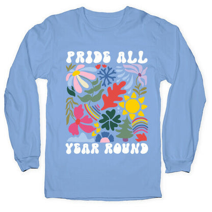 Pride All Year Round Abstract Florals Longsleeve Tee