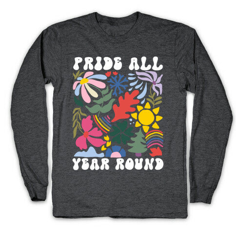 Pride All Year Round Abstract Florals Longsleeve Tee