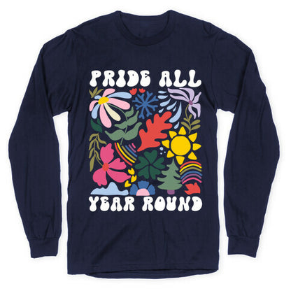 Pride All Year Round Abstract Florals Longsleeve Tee