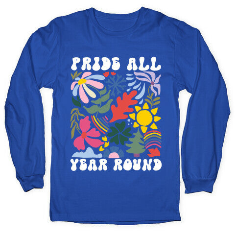 Pride All Year Round Abstract Florals Longsleeve Tee