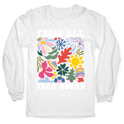 Pride All Year Round Abstract Florals Longsleeve Tee