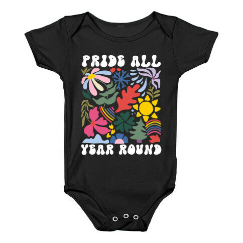 Pride All Year Round Abstract Florals Baby One-Piece