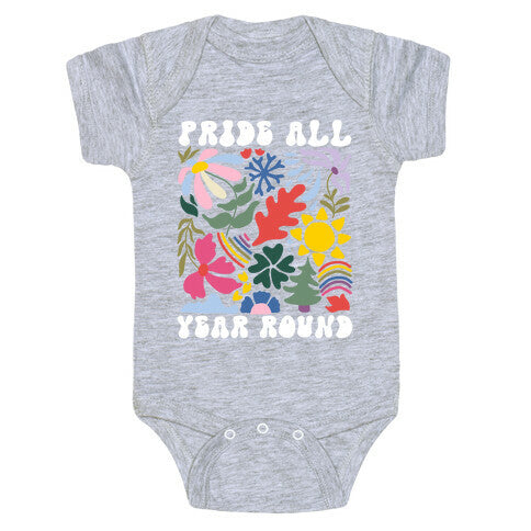 Pride All Year Round Abstract Florals Baby One-Piece