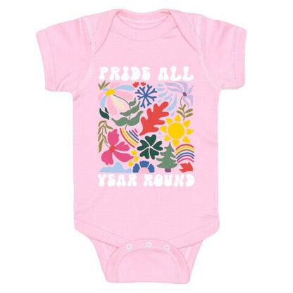 Pride All Year Round Abstract Florals Baby One-Piece