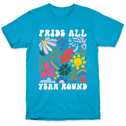 Pride All Year Round Abstract Florals Unisex Triblend Tee