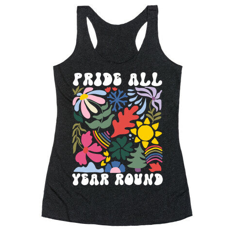 Pride All Year Round Abstract Florals Racerback Tank