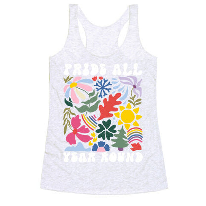 Pride All Year Round Abstract Florals Racerback Tank