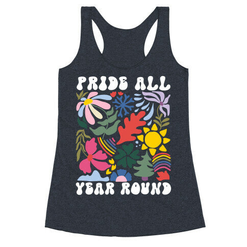 Pride All Year Round Abstract Florals Racerback Tank