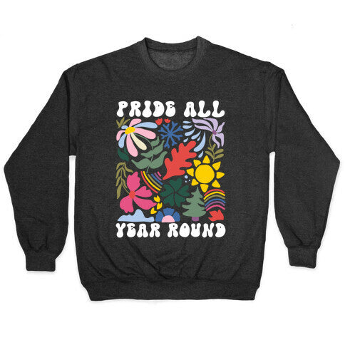 Pride All Year Round Abstract Florals Crewneck Sweatshirt