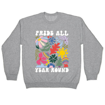 Pride All Year Round Abstract Florals Crewneck Sweatshirt