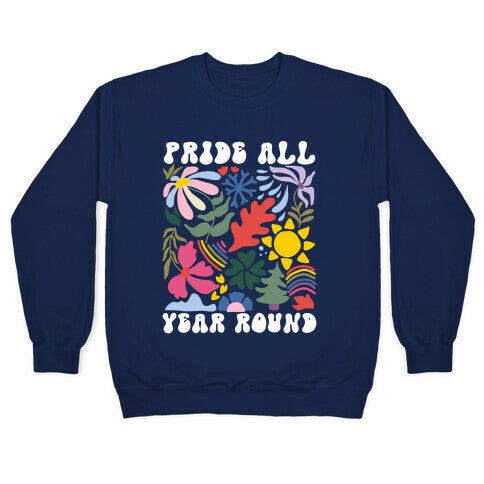 Pride All Year Round Abstract Florals Crewneck Sweatshirt