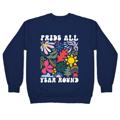 Pride All Year Round Abstract Florals Crewneck Sweatshirt