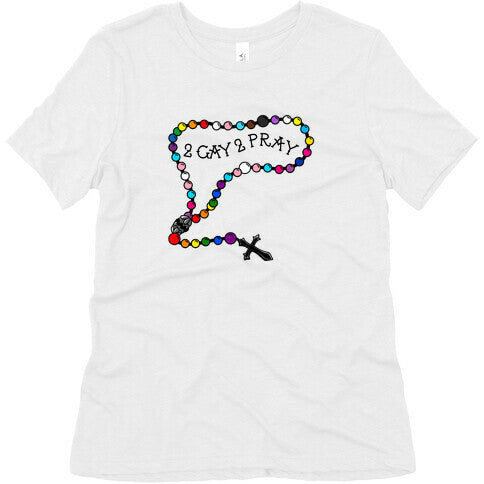 2 Gay 2 Pray Womens Triblend Tee