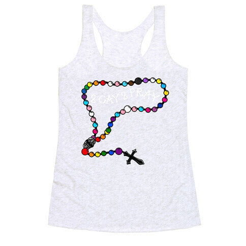 2 Gay 2 Pray Racerback Tank
