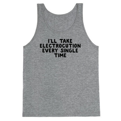 Trump Sharks or Electrocution Speech Quote Tank Top