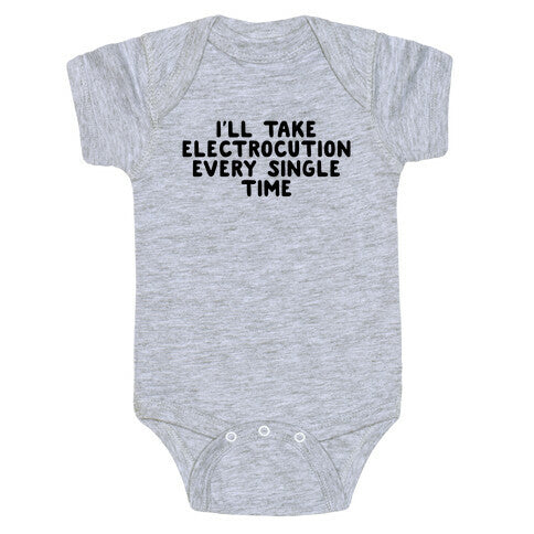 Trump Sharks or Electrocution Speech Quote Baby One-Piece