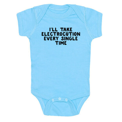 Trump Sharks or Electrocution Speech Quote Baby One-Piece