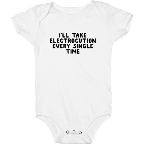 Trump Sharks or Electrocution Speech Quote Baby One-Piece