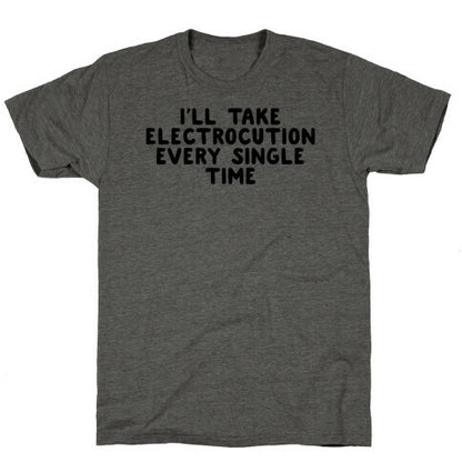 Trump Sharks or Electrocution Speech Quote Unisex Triblend Tee