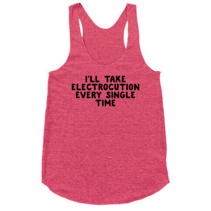 Trump Sharks or Electrocution Speech Quote Racerback Tank