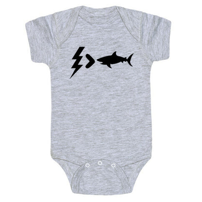 Electrocution Over Shark Trump Baby One-Piece