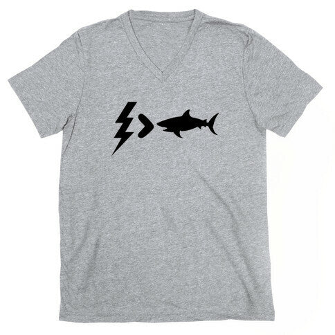 Electrocution Over Shark Trump V-Neck