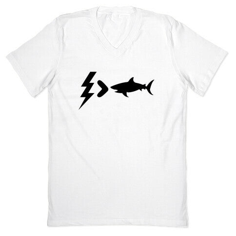 Electrocution Over Shark Trump V-Neck