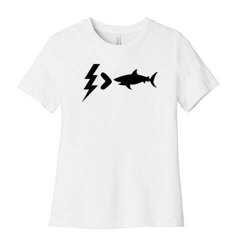 Electrocution Over Shark Trump Womens Cotton Tee