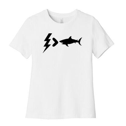Electrocution Over Shark Trump Womens Cotton Tee