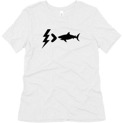 Electrocution Over Shark Trump Womens Triblend Tee