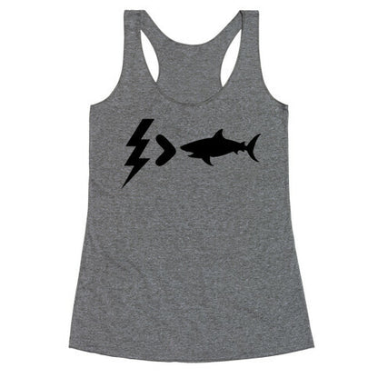 Electrocution Over Shark Trump Racerback Tank