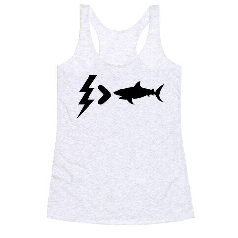 Electrocution Over Shark Trump Racerback Tank