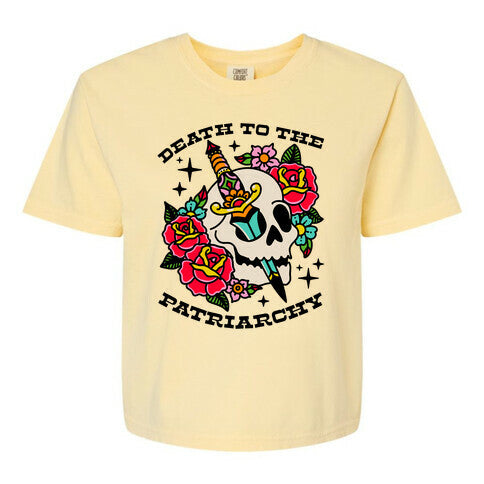 Death to The Patriarchy Women's Comfort Colors Heavyweight Boxy Tee