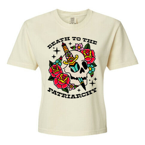Death to The Patriarchy Women's Comfort Colors Heavyweight Boxy Tee
