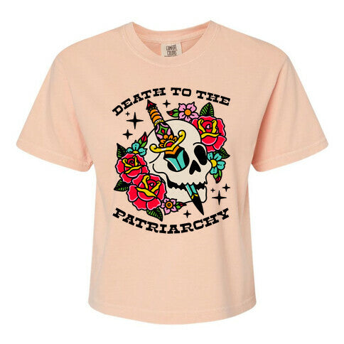 Death to The Patriarchy Women's Comfort Colors Heavyweight Boxy Tee