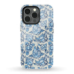 Floral Penis Pattern Blue Phone Case