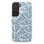 Floral Penis Pattern Blue Phone Case
