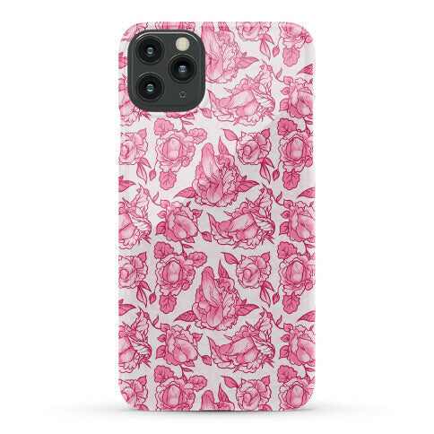 Floral Penis Pattern Pink Phone Case