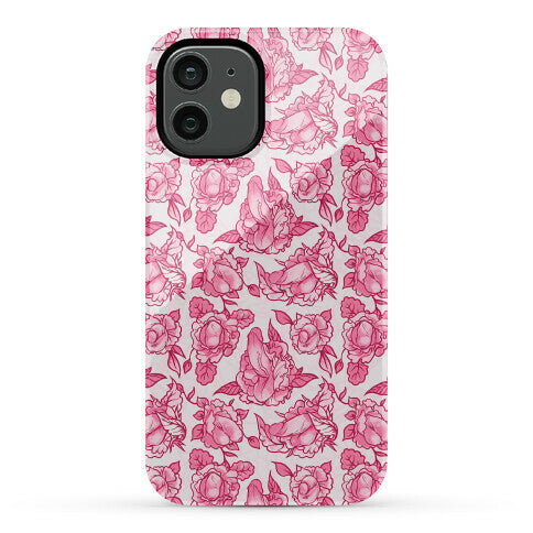 Floral Penis Pattern Pink Phone Case